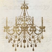 Golden Chandelier II Fine Art Print