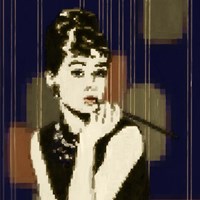 Pixeled Hepburn Fine Art Print