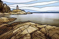 Graphic Lighthouse Fine Art Print