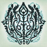 Ornamental Navy Pattern III Fine Art Print