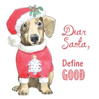 Glamour Pups Christmas III Dear Santa Fine Art Print