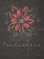 Chalkboard Christmas Greenery IV Framed Print