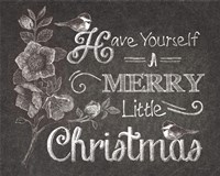 Chalkboard Christmas Sayings V Framed Print