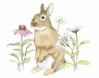 Wildflower Bunnies IV Crop Fine Art Print