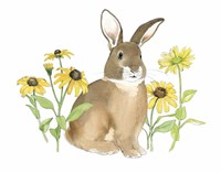 Wildflower Bunnies III Fine Art Print