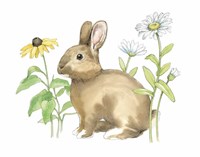 Wildflower Bunnies II Fine Art Print