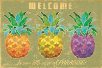 Island Time Pineapples Welcome Fine Art Print