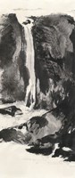 Sumi Waterfall View I Fine Art Print