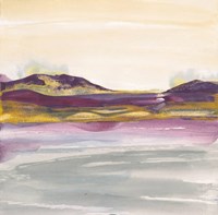 Purple Rock Dawn I Gold Fine Art Print