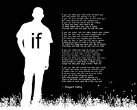 If by Rudyard Kipling - Man Silhouette Black Fine Art Print