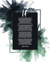 If by Rudyard Kipling - Powder Explosion Green Fine Art Print