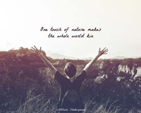 One Touch of Nature Shakespeare Hiker Grayscale Fine Art Print