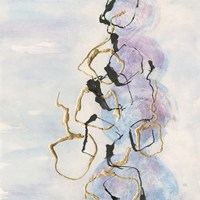 Abstract Lines on Pastel I Fine Art Print