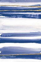 Gilded Grey III Indigo and White Fine Art Print