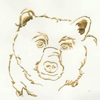 Gilded Black Bear Framed Print