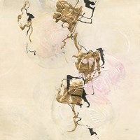 Gold Blocks on Pastel II Framed Print