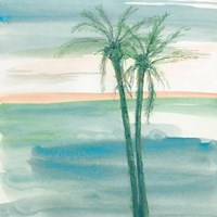 Peaceful Dusk II Tropical Framed Print