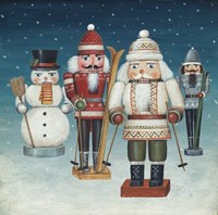 Skier Nutcrackers Snow Fine Art Print