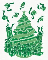 Christmas Otomi Tile IV Fine Art Print