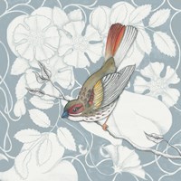 Arts and Crafts Birds II Tone on Tone Fine Art Print