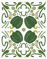 Retro Pepper Otomi Framed Print