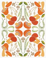 Retro Mushroom Otomi Fine Art Print