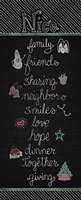 Christmas Chalkboard Nice Fine Art Print