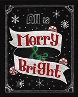 Christmas Chalkboard II Fine Art Print