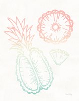 Sunset Palms Fruit II Fine Art Print