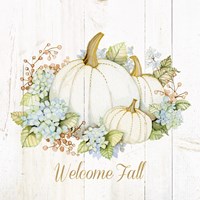 Autumn Elegance I Gold Welcome Fall Fine Art Print