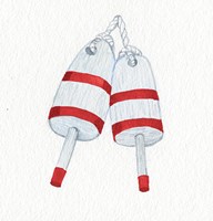 Coastal Icon IV Red Fine Art Print