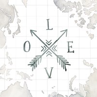 Watercolor Wanderlust Adventure III Framed Print