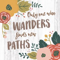 Wildflower Daydreams VI Spice on Shiplap Fine Art Print