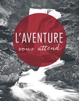 Adventure is Out There Red French Fine Art Print