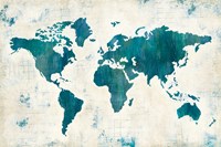 Discover the World Blue Fine Art Print