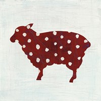 Modern Americana Farm II on White Fine Art Print