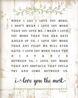 I Love You More Fine Art Print