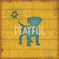 Playful Dog Framed Print