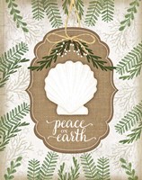 Coastal Christmas Peace Framed Print