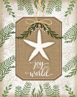 Coastal Christmas Joy Framed Print