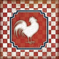 Red White and Blue Rooster XII Fine Art Print