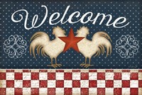 Red White and Blue Rooster II Framed Print