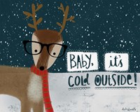 Cold Hipster Reindeer Fine Art Print