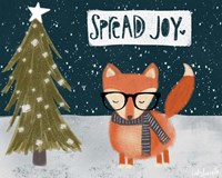 Spread Joy Hipster Fox Framed Print