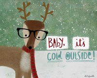 Cold Hipster Reindeer Fine Art Print