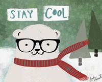 Hipster Bear Stay Cool Fine Art Print