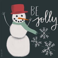 Jolly Snowman Fine Art Print