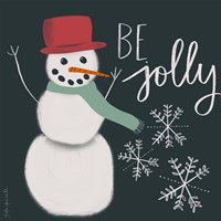 Jolly Snowman Framed Print
