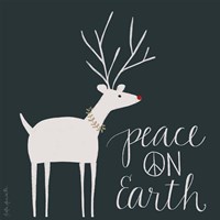 Peace on Earth Reindeer Fine Art Print