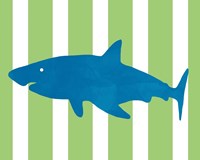 Blue and Green Shark II Fine Art Print